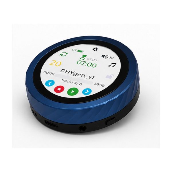 PHYbio Audio Player – Anschlüsse (USB-C, 3,5 mm)